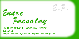 endre pacsolay business card